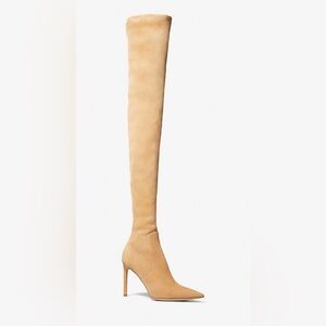 Suede Tan Over-the-Knee Boots